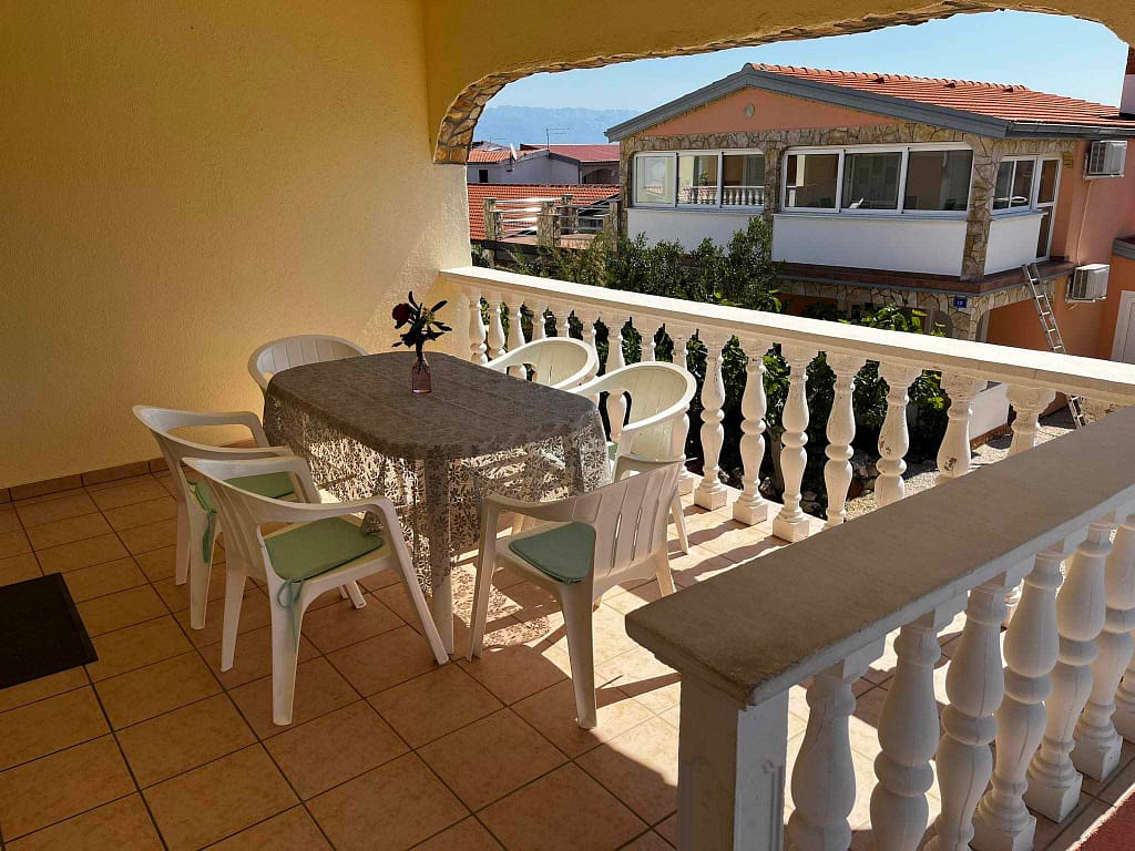 Dénár Apartmanok - Vir - Croatia - Horvátország Emeleti terasz